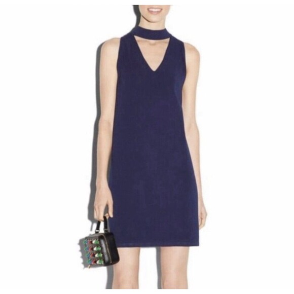 Milly Italian Structured Shift Dress Navy Blue Sz S - Picture 13 of 13